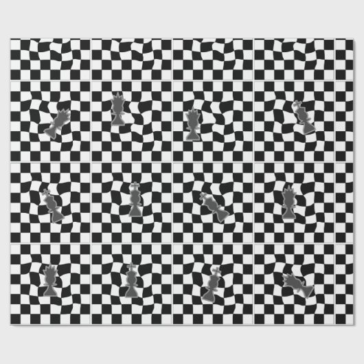 Papier Cadeau Échecboard (Plat)