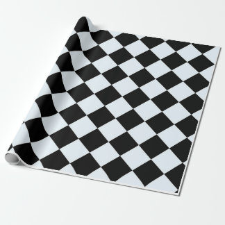 Papier Cadeau Échecs à damiers à damiers motif noir et blanc