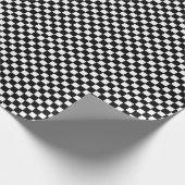 Papier Cadeau Échecs à damiers à damiers motif noir et blanc (Coin)