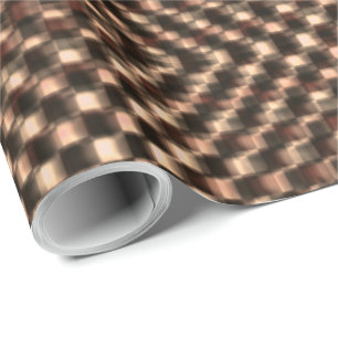 Papier Cadeau Échecs brun et embrouillés les uns sur les autres