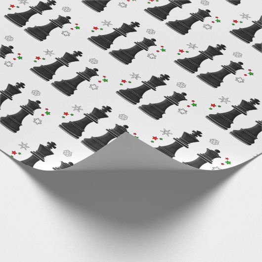 Papier Cadeau Échecs King et Queen à Noël (Coin)