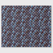 Papier Cadeau Échecs rustiques sous forme d'rayures croisées (Plat)