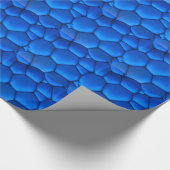 Papier Cadeau Échelle bleue de dragon de saphir (Coin)