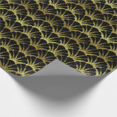 Papier Cadeau Échelle chique noire de Deco de coquilles de (Coin)