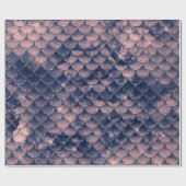 Papier Cadeau Échelle de sirène Rose rose Parties scintillant Ma (Plat)