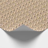 Papier Cadeau Echelles Art Déco : Glamour d'or géométrique (Coin)