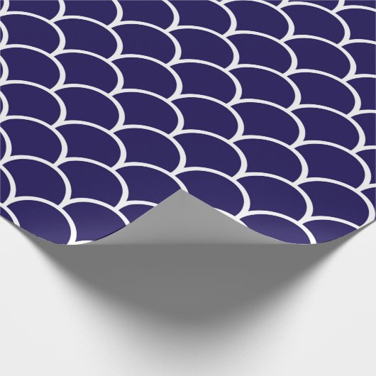 Papier Cadeau Échelles bleu-foncé de dragon (Coin)