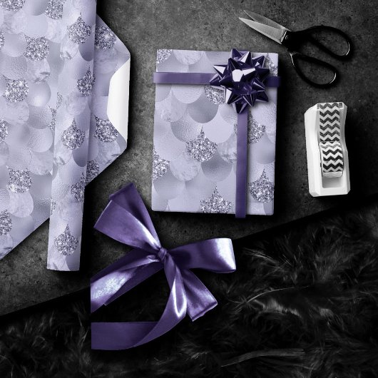 Papier Cadeau Échelles Chic Mermaid | Dusty Lavender Purple Lust