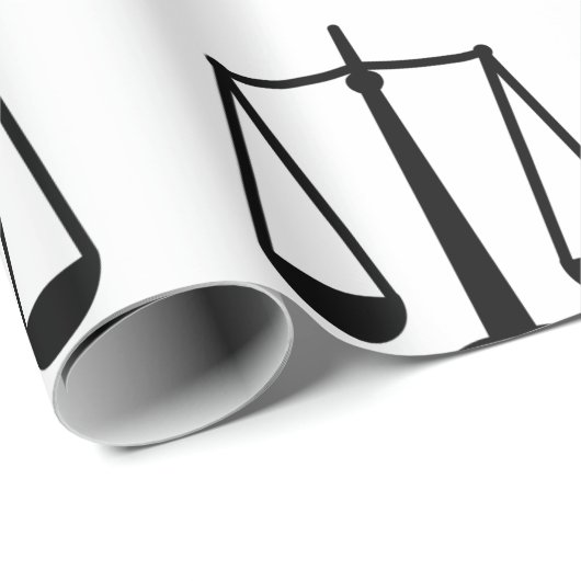 Papier Cadeau Échelles de conception de la justice pour les clas (Coin rond)