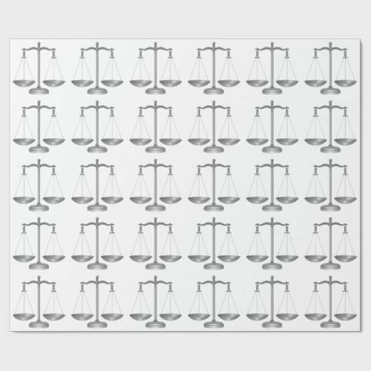 Papier Cadeau Échelles de justice (Plat)