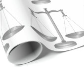 Papier Cadeau Échelles de justice (Coin rond)