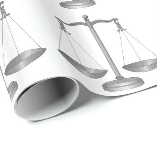 Papier Cadeau Échelles de justice (Coin rond)