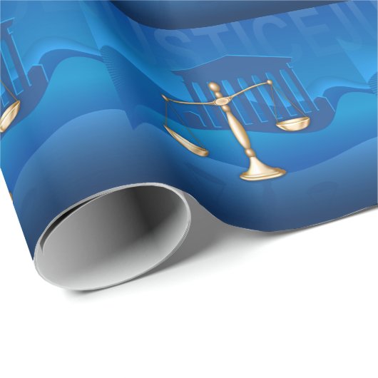 Papier Cadeau Échelles de justice (Coin rond)