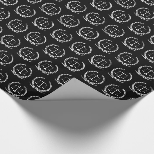 Papier Cadeau Échelles de justice | Noir (Coin)