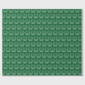 Papier Cadeau Échelles de justice | Papier vert À feuillage pers (Plat)
