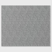 Papier Cadeau Échelles de points d'encre - Blanc transparent (Plat)