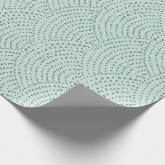 Papier Cadeau Échelles de points d'encre - oeuf de canard (Coin)