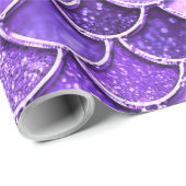 Papier Cadeau Echelles de sirène à Parties scintillant ultra vio (Coin rond)