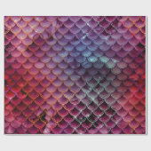 Papier Cadeau Échelles de sirènes de Parties scintillant Ombre (Plat)