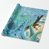 Papier Cadeau Échinodermes Blue Great Barrier Reef | VINTAGE (Déroulé)