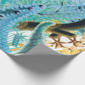 Papier Cadeau Échinodermes Blue Great Barrier Reef | VINTAGE (Coin)