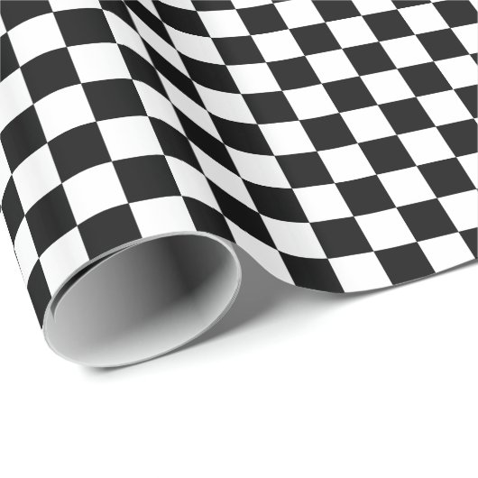 Papier Cadeau Échiquier (Coin rond)