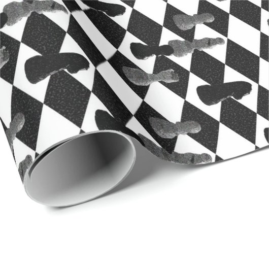 Papier Cadeau Échiquier (Coin rond)