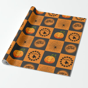 Papier Cadeau Échiquier d'Halloween