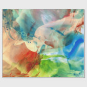 Papier Cadeau Éclaboussure abstraite calmante de peinture (Plat)