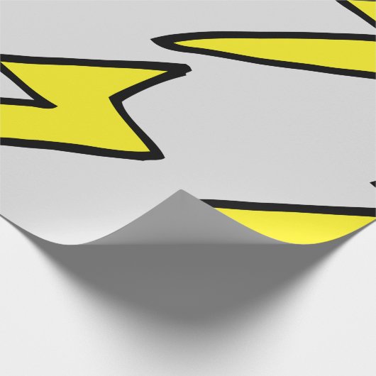 Papier Cadeau Éclair jaune (Coin)