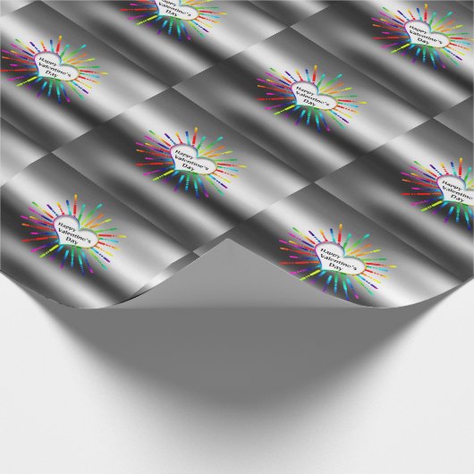 Papier Cadeau Éclairage coeur (Coin)