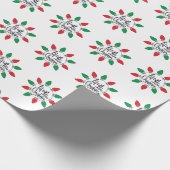 Papier Cadeau Éclairage comme Noël Art Citations de Noël Graphiq (Coin)