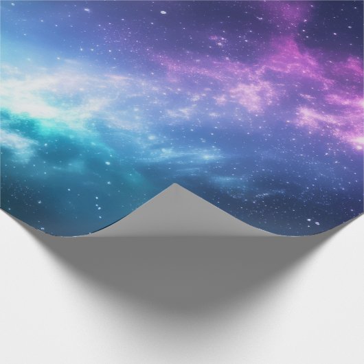 Papier Cadeau Éclairage stellaire : nébuleuse avec étoiles brill (Coin)