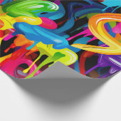 Papier Cadeau Éclat de graffiti dynamique (Coin)