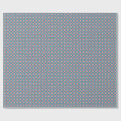 Papier Cadeau Éclectique Boho Rouge Turquoise (Plat)