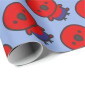 Papier Cadeau Eclectus Parrot / Female (Coin rond)