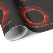 Papier Cadeau Éclipse solaire (Coin rond)