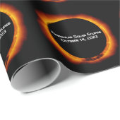 Papier Cadeau Éclipse solaire annuelle 2023 (Coin rond)