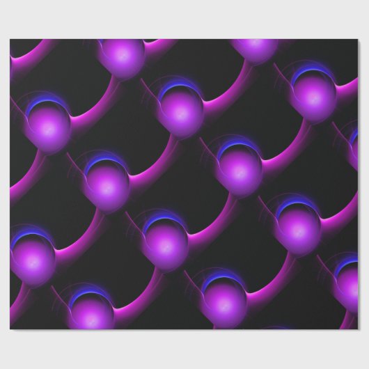 Papier Cadeau ECLIPSE Vibrant bleu violet noir (Plat)