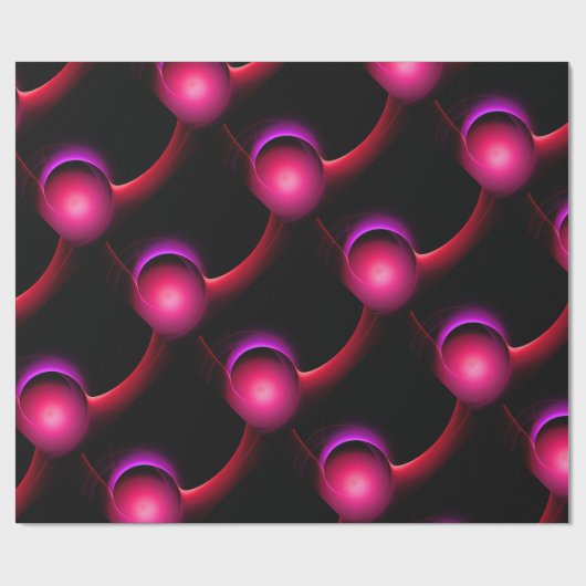 Papier Cadeau ECLIPSE Vibrant Fuchsia, Rose, Rouge, Noir (Plat)