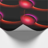 Papier Cadeau ECLIPSE Vibrant noir rouge rose (Coin)