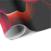 Papier Cadeau ECLIPSE Vibrant noir rouge rose (Coin rond)