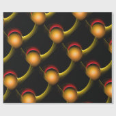 Papier Cadeau ECLIPSE Vibrant Rouge Jaune Noir (Plat)