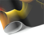 Papier Cadeau ECLIPSE Vibrant Rouge Jaune Noir (Coin rond)