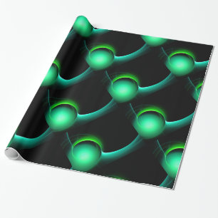 Papier Cadeau ECLIPSE Vibrant Vert Noir