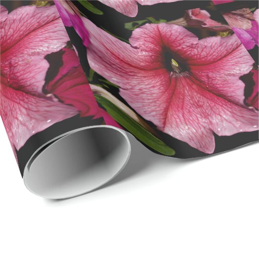 Papier Cadeau Éclosion florale (Coin rond)