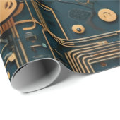 Papier Cadeau EcoFusion : Papier peint de technologie Recyclée (Coin rond)