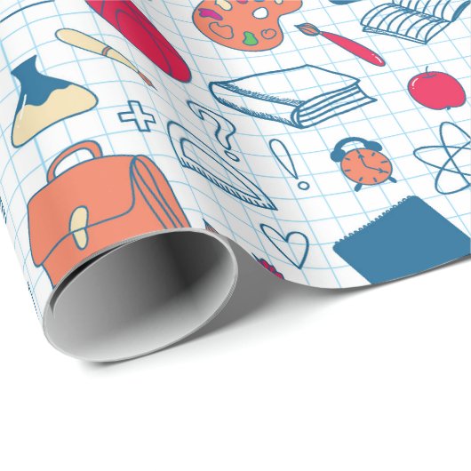 Papier Cadeau École (Coin rond)