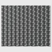 Papier Cadeau École d'attaque de requin des requins noirs et (Plat)