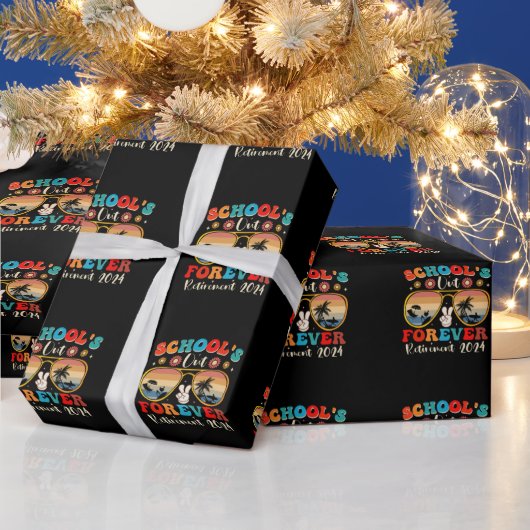 Papier Cadeau Écoles Out Forever Retraité Enseignant Jour Dernie (Vacances)